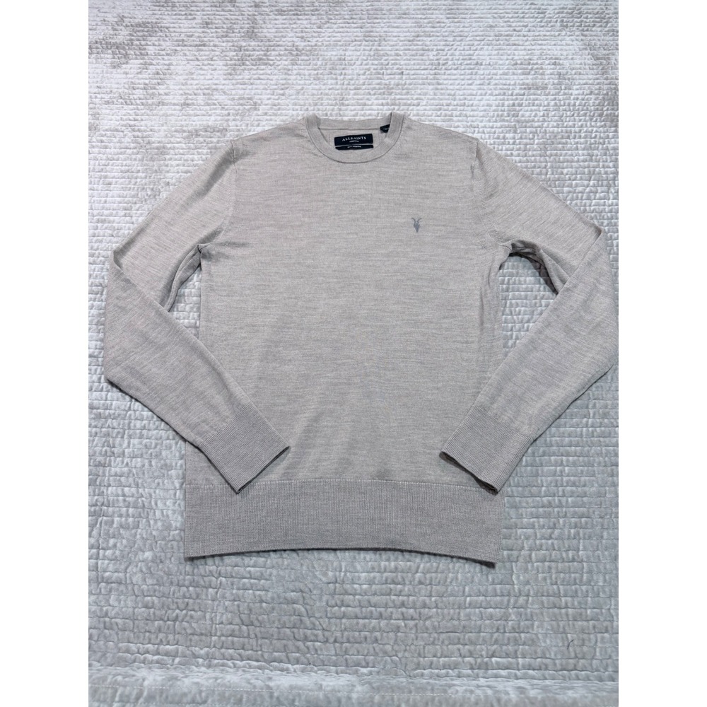 ALLSAINTS Mode Merino Crew Neck Ramskull Sweater – Men's Medium – 100% Merino